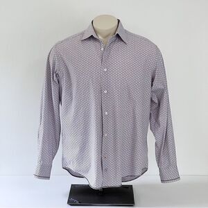 Bugatchi Uomo Long Sleeve Button Down Shirt Size L